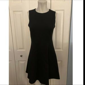 Theory black fitted mini dress size 6